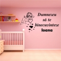 Sticker mare nume personalizat, Domnul sa te binecuvinteze